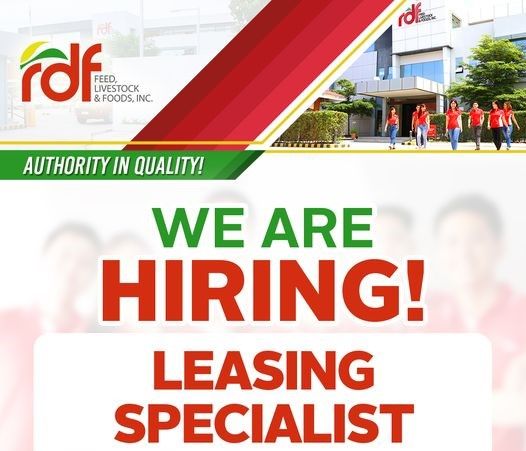 Jobtalk - Leasing Specialist vacancy in San Fernando City! Hiring by RDF Feed, Livestock and Foods, Inc.