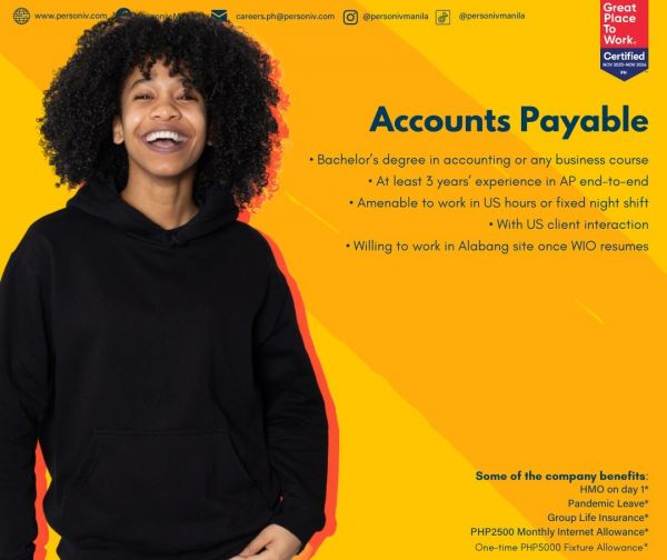 Jobtalk - Accounts Payable Associate, Work from home (WFH)  for Personiv