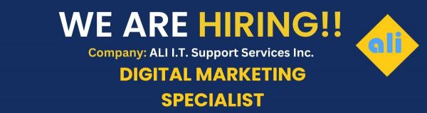 Jobtalk - Digital Marketing Specialist vacancy in Quezon City! Hiring by Ali I.T. Support Services Inc.