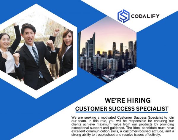 Jobtalk - Customer Success Specialist, Work from home (WFH)  for Codalify