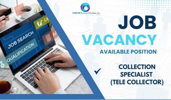 Jobtalk - Telecollection Officer vacancy in Pasig! Hiring by CORE HR Business Solutions, Inc.