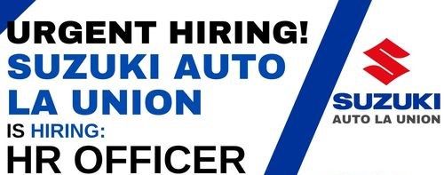 Jobtalk - HR Officer vacancy in San Fernando City! Hiring by Suzuki Auto La Union
