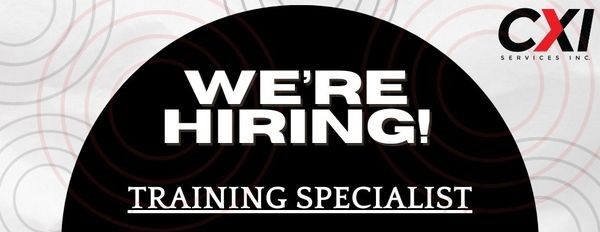 Jobtalk - HR Training Specialist vacancy in Kawit! Hiring by CXI Services, Inc.