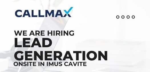 Jobtalk - Lead Generation Specialist vacancy in Imus City! Hiring by Callmax Solutions