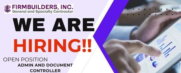Jobtalk - Document Controller vacancy in Mandaluyong! Hiring by Firmbuilders, Inc.